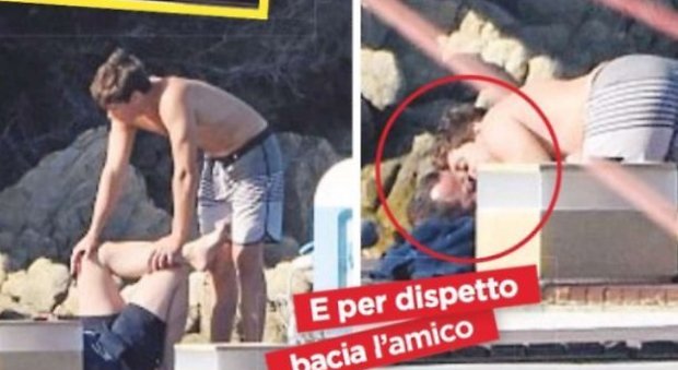 Luigi Berlusconi “beccato” mentre bacia l'amico sulle labbra a Villa Certosa