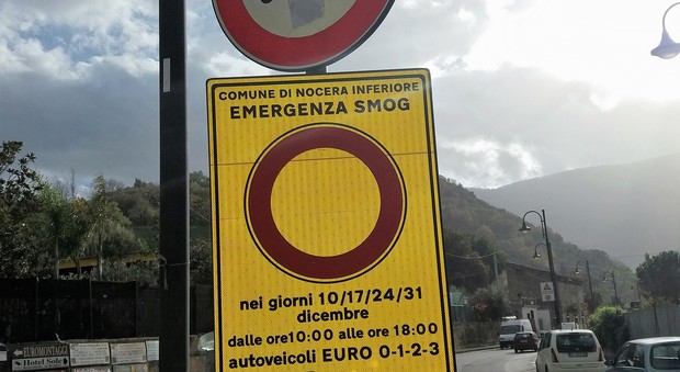 Aria inquinata, stop alle auto a Nocera Inferiore
