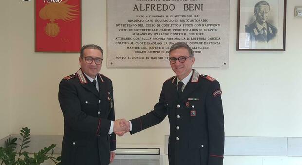 Stazione di Fermo, cambio al Comando carabinieri: D'Amato subentra a Giannessi