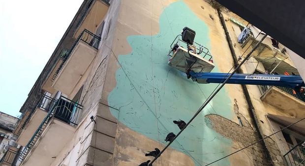 «Un muro per Mattia», a Napoli spunta il murales per aiutare i bimbi affetti da malattie rare
