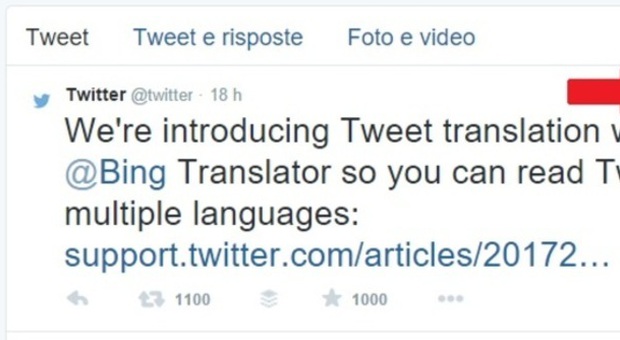 Twitter lancia il traduttore automatico, ecco come funziona