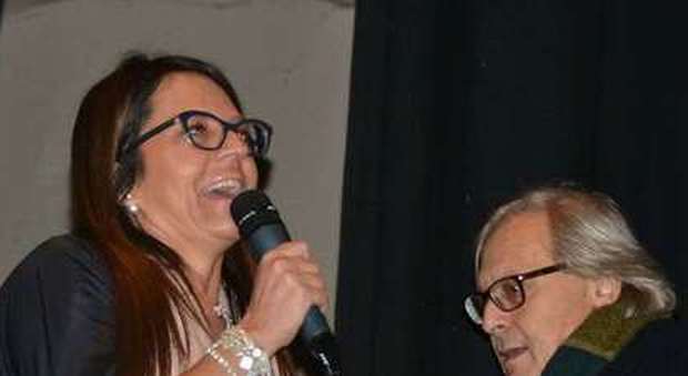 Laura Pernazza con Vittorio Sgarbi
