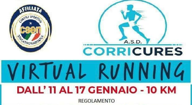 Virtual running di 10 chilometri organizzato dall’associazione Corricures