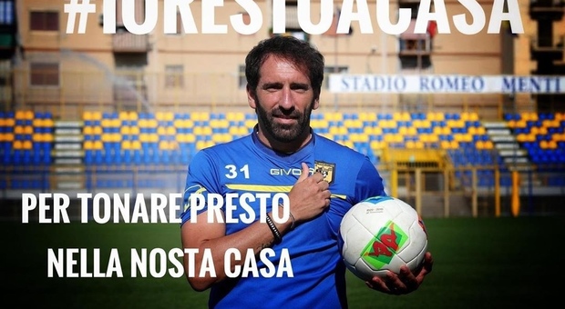 Juve Stabia, anche Caserta lancia l'appello: «#io resto a casa»