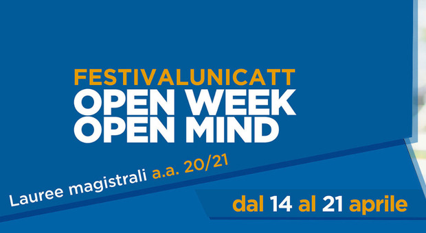 Open week, dal 14 al 21 aprile in diretta sul web il #FestivalUnicatt dell’orientamento e della cultura