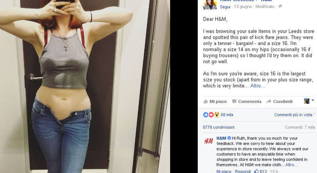 "Sono troppo grassa per voi?", il post della commessa di H&M sulle taglie del negozio