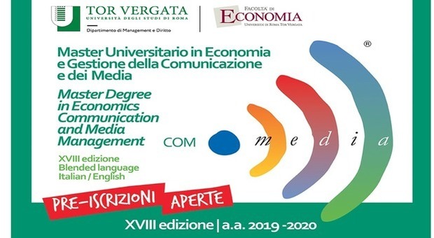 Torv Vergata, la XVIII edizione del Master in Economia e Gestione della Comunicazione e dei Media