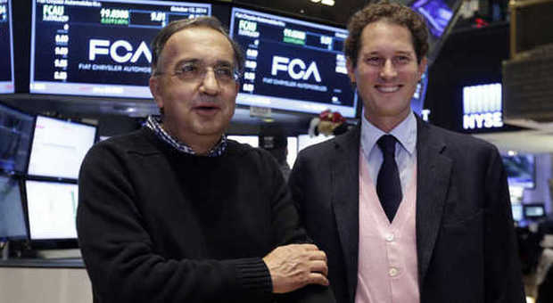 Sergio Marchionne e John Elkann a Wall Street