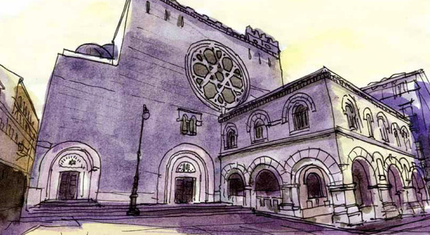 La sinagoga di Trieste nel disegno di Pierfranco Fabris