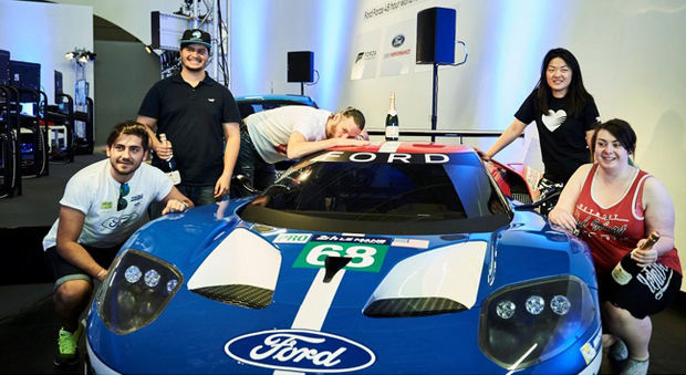 I cinque protagonisti del record di guida virtuale con la Ford GT