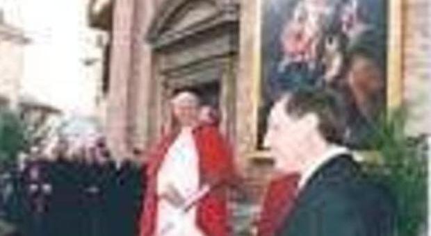 Nella foto la cattedrale di Poggio Mirteto in occasione della visita di Papa Wojtyla