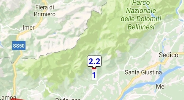 Scossa di terremoto nel Bellunese epicentro a Cesiomaggiore, paura