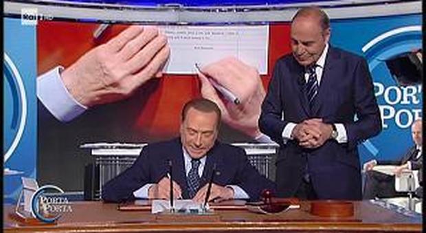 Berlusconi e Vespa a Porta a Porta