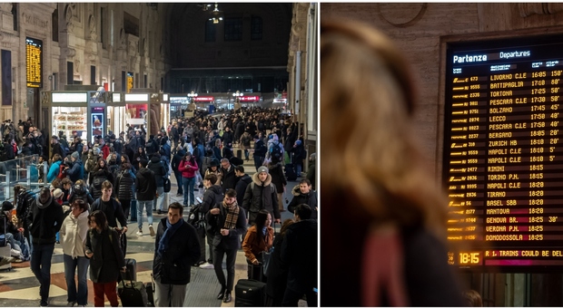 Sciopero dei treni, sindacati: «Adesione con punte del 100%». Salvini: scene indegne nelle stazioni. Cgil e Uil in piazza al Sud