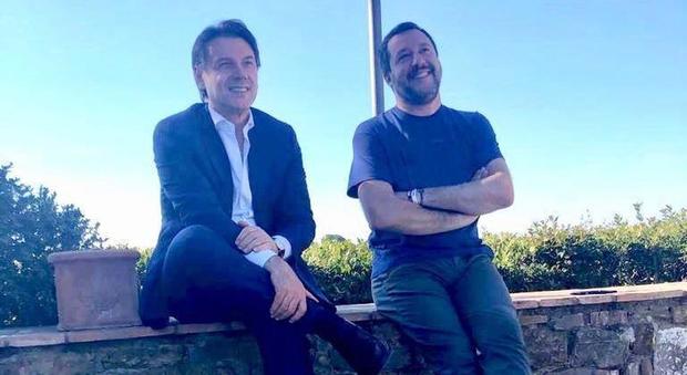 Salvini e Conte, domenica di relax in Toscana: «Parliamo di futuro»