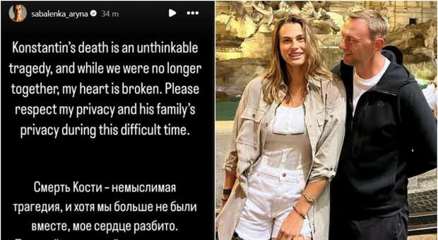 Sabalenka, le prime parole dopo la morte di Koltsov: "Ci eravamo lasciati, il mio cuore è spezzato"