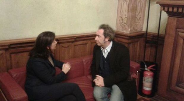 Il regista Paolo Sorrentino con Rossella Matarazzo, delegata alla Sicurezza