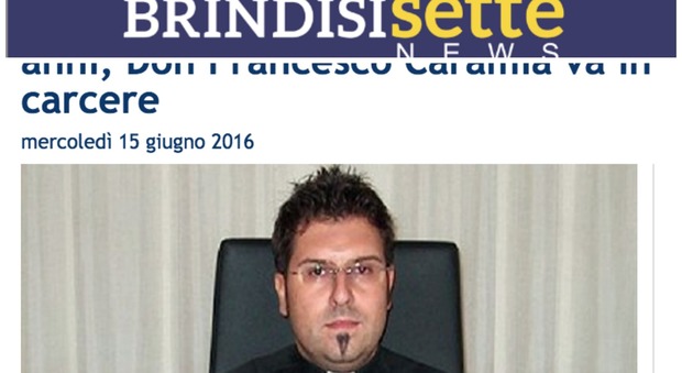 Don Francesco Caramia, arrestato (Brindisi Sette News)
