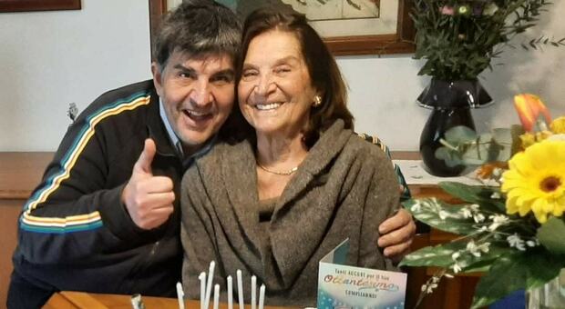 Maurizio Maffei con la madre Edith Barbara Winkler
