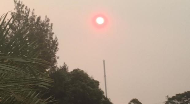 Il sole come è visto a Sydney