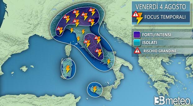 Maltempo, è il giorno del ciclone Circe: allerta meteo in 12 regioni, Milano chiude parchi e mercati