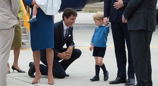 Justin Trudeau e il principino George