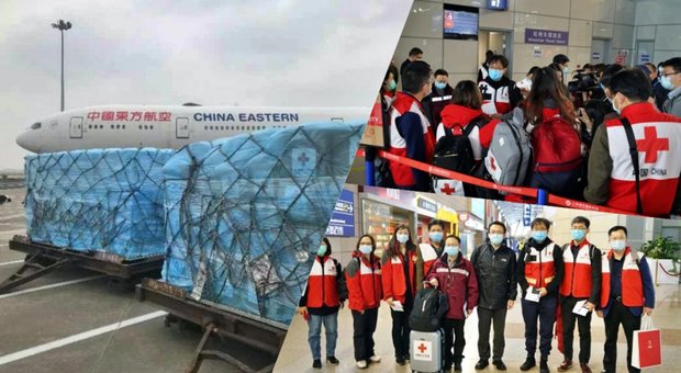 Coronavirus, dalla Cina arrivati gli aiuti per l'Italia: quintali di mascherine, ventilatori polmonari e esperti per curare i contagiati