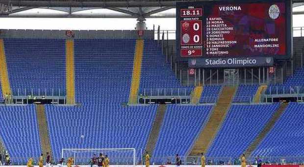 Curve e Distinti chiusi contro l'Inter la Roma spera di arrivare a 12 mila tifosi