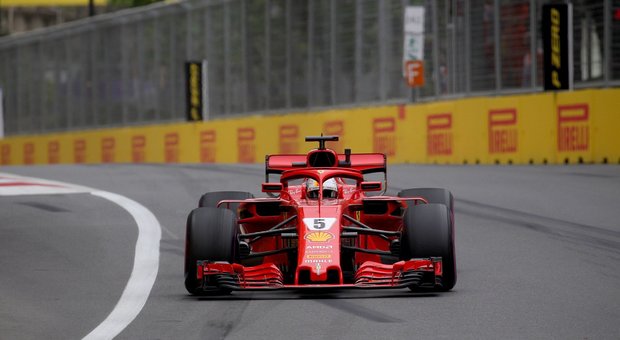 Gp Azerbaigian, la Ferrari vola Vettel in pole, di fianco Hamilton