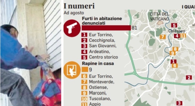 Rapine a Roma, escalation di furti in casa: il boom dopo il lockdown. Eur e Centro tra le zone più colpite