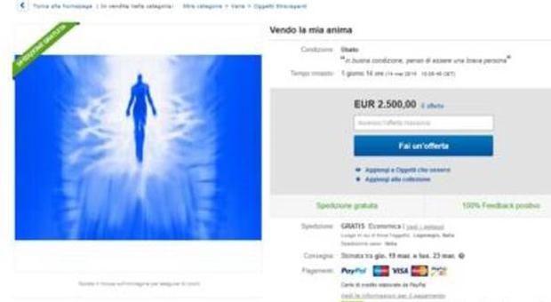 "Vendesi anima a 2.500 euro, è usata ma buona"