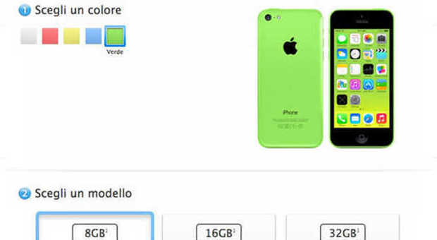 Apple lancia in Italia l'iPhone 5C da 8GB, disponibile a 80 euro in meno del 16GB