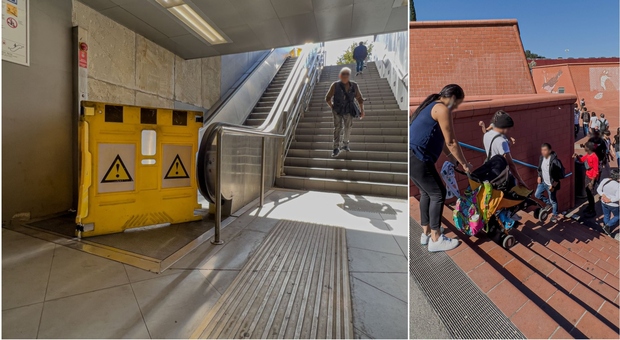 Roma, metro B e Roma-Lido l'odissea dei disabili: scale e ascensori guasti