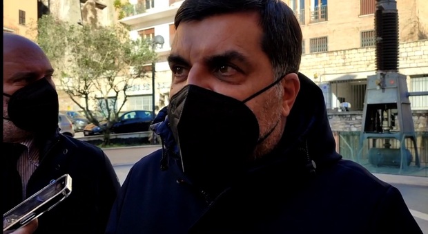 Luca Palamara all'arrivo in tribunale a Perugia