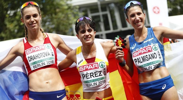 Berlino, Marcia 20 km: Palmisano vince il bronzo. Ora a Perez, Drahotova d'argento. Stano è solo quarto