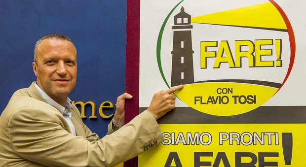 Flavio Tosi a Verona e il logo del suo movimento