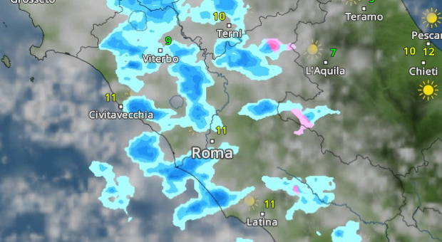 Roma, pioggia e freddo previsti per tutta la settimana: temperature vicine allo zero nel weekend. Le previsioni