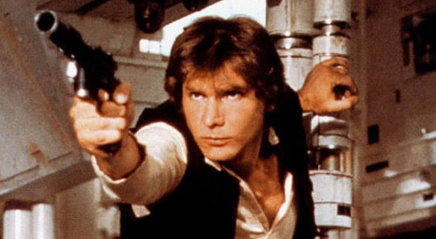 Harrison Ford in una scena del preimo episodio di "Star Wars" (1977)