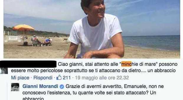 Morandi risponde al fan che lo insulta su Facebook