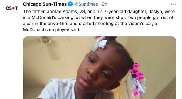 Sparatoria fuori da un McDonald's, morta una bambina di 7 anni. Il padre è gravissimo