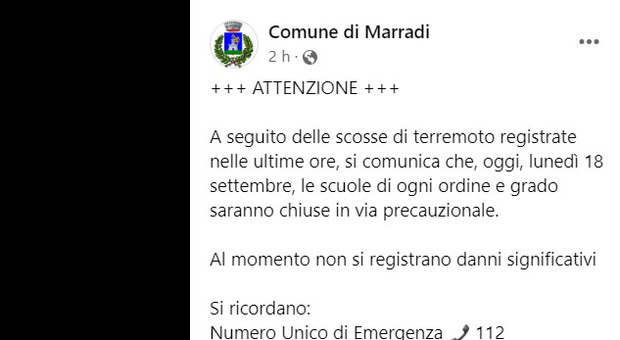 Scuole chiuse a Marradi e Borgo San Lorenzo dopo il terremoto. Aperte a Ravenna, Forlì e Faenza
