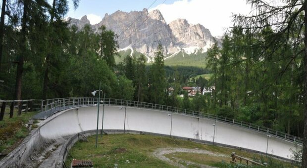 La vecchia pista per il bob “Eugenio Monti” a Cortina