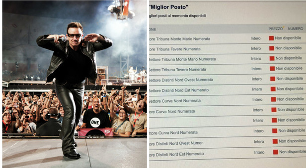 U2 a Roma, su TicketOne biglietti esauriti in pochi minuti: scoppia un nuovo caso Coldplay