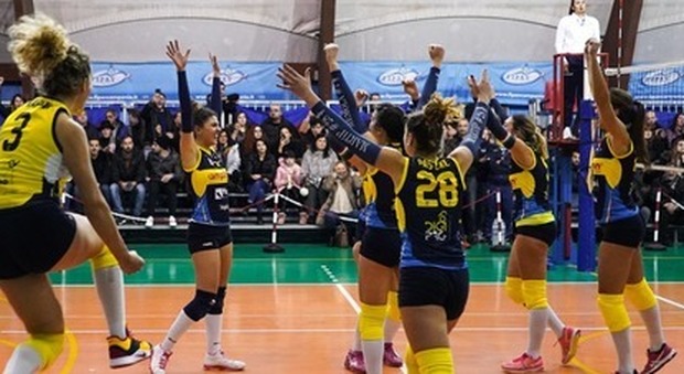 Un match di volley femminile campano