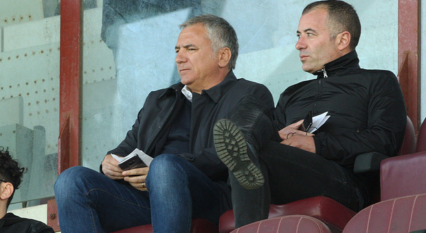 Da sinistra: il direttore sportivo Meluso e il presidente Sticchi Damiani