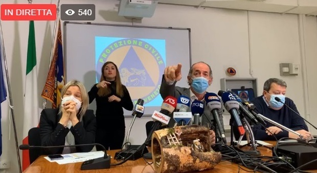 Luca Zaia in diretta oggi alle 12.30: le ultime notizie sul Coronavirus in Veneto