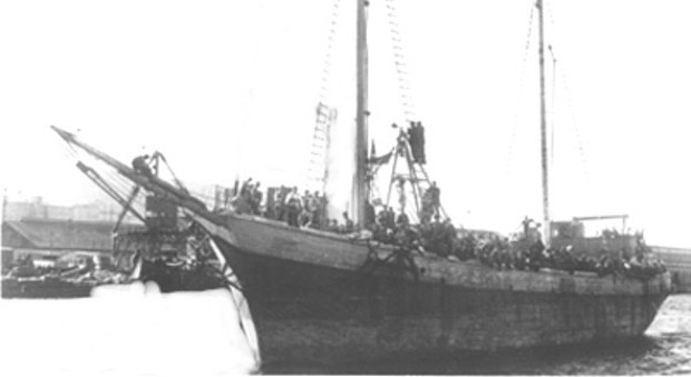 Una delle tre imbarcazioni partite dal Pellestrina dopo la Guerra