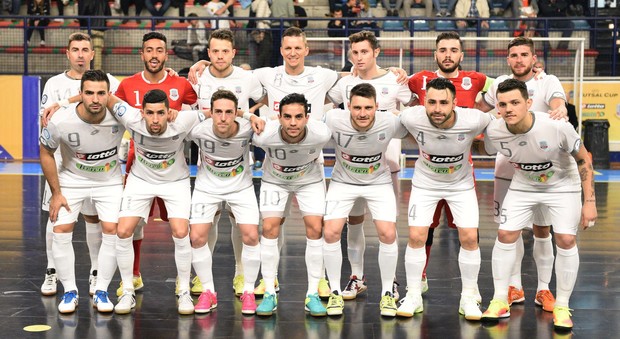 Il Real Rieti che ha partecipato e superato il Main Round della Uefa Futsal Cup