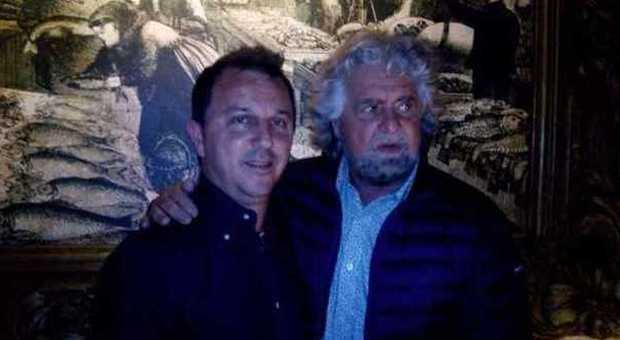 Grillo con Giuliano Micalusi, patron del ristorante insieme a Jhonny