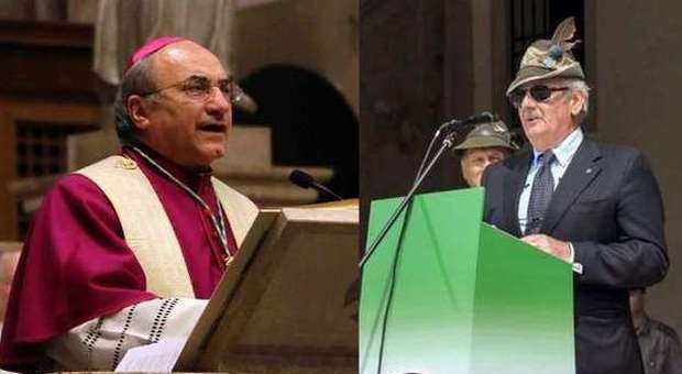 Monsignor Corrado Pizziolo e il presidente Angelo Biz